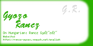 gyozo rancz business card